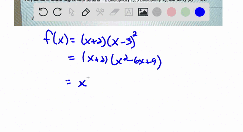 write-polynomial-f-x-that-satisfies-the-given-conditions-polynomial-of-lowest-degree-with-zeros-of-2-multiplicity-1-3-multiplicity-2-and-with-f-0-54-fl-50972