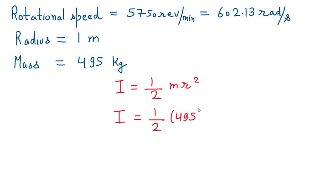 SOLVED: A car is designed to get its energy from a rotating flywheel ...