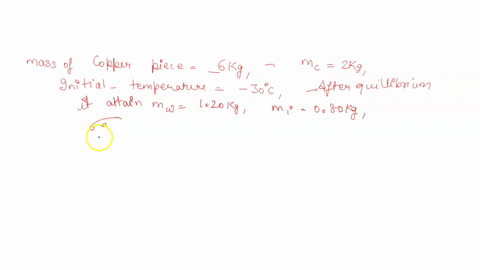 a-600-kg-piece-of-solid-copper-metal-at-an-initial-temperature-t-is-placed-with-200-kg-of-ice-that-is-initially-at-300-c-the-ice-is-in-an-insulated-container-of-negligible-mass-and-no-heat-i-17541