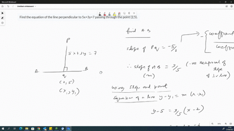 find-the-equation-of-the-line-perpendicular-to-5x3y7-passing-through-the-point-25-23609