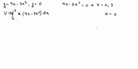 point-the-volume-of-the-solid-oblained-by-rolating-the-region-enclosed-by-y-9r-322-y-0-about-the-y-axis-can-be-compuled-using-the-method-f-cylindrical-shells-via-an-integral-v-with-limits-of-03524