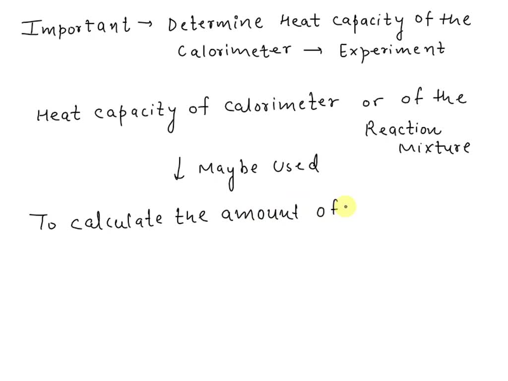 SOLVED Why is it important to determine the heat capacity of the