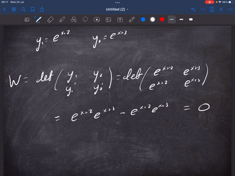 point-use-the-wronskian-to-determine-whether-the-functions-y1-et2-and-y2-et3-are-linearly-independent-wronskian-det-the-test-for-linear-independence-of-the-set-er2-_-et3-using-the-wronskian-56806