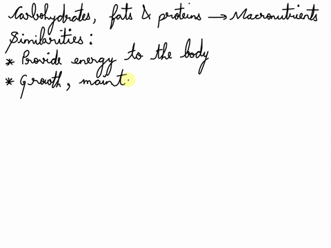 what-are-the-similarities-and-differences-between-the-carbohydrates-fats-and-proteins-71823
