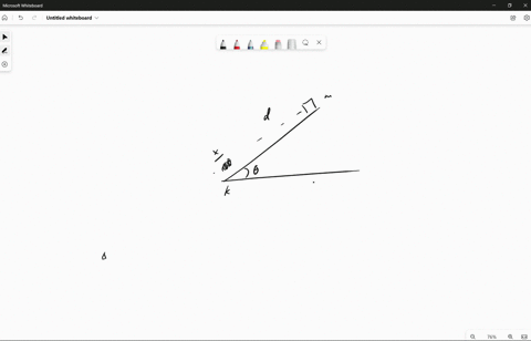 a-mass-m-starts-from-rest-and-slides-a-distance-d-down-a-frictionless-incline-of-angle-theta-while-s-24918