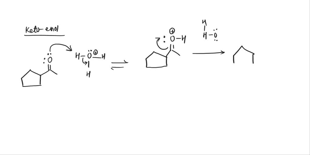 Complete the mechanism for the keto-enol tautomerization below using
