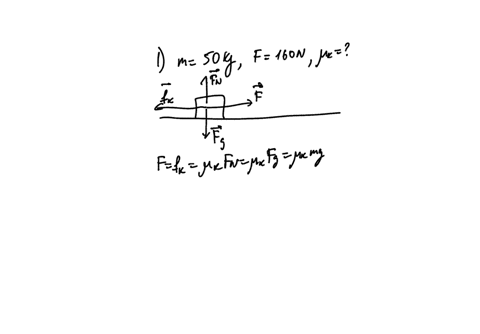a-50-kg-crate-slides-across-a-horizontal-surface-at-constant-speed-when-a-horizontal-force-of-160-n-is-applied-to-it-what-is-the-coefficient-of-friction-between-crate-and-surface-a-036-b-033-46626