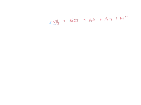 consider-the-reaction-of-to-produce-hydrazine-nh4-nh3aq-naociaq-h20l-n2h4g-nacl-aq-a-provide-the-balanced-equation-for-this-reaction-2-marks