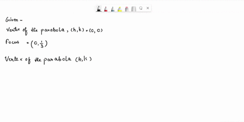 find-the-standard-form-of-the-equation-of-the-parabola-with-the-given-characteristics-and-vertex-at-the-origin-focus-0-13-34613