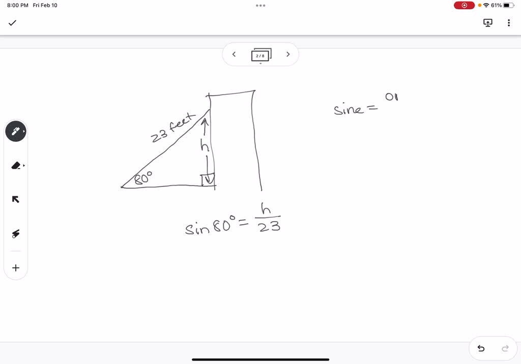 SOLVED: A 23-ft ladder leans against a building so that the angle ...