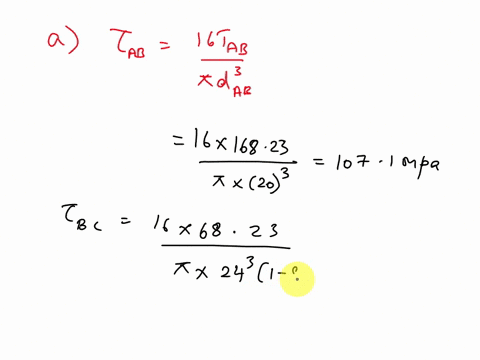 kindly-solve-the-question-in-35-mins-problem225points-the-steel-shaft-is-made-from-three-segments-segments-ab-and-cd-have-a-diameter-of-20-mm-and-bc-is-a-tube-with-an-outside-diameter-of-24-74098