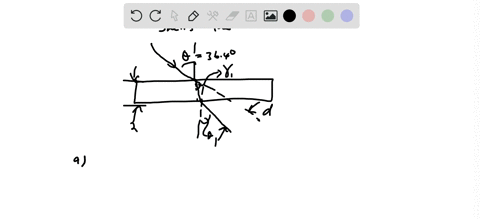 use-the-exact-values-you-enter-to-make-later-calculations-a-ray-of-light-strikes-flat-200-cm-thick-block-of-glass-n-124-at-an-angle-of-0-3640-with-respect-to-the-normal-see-figure-below-200-88365