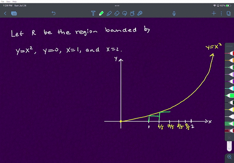 approximate-the-area-under-the-curve-y-x-from-to-2-using-5-rectangles-use-the-left-hand-edges-for-the-rectangle-height-and-sketch-the-graph-over-the-given-interval_-the-area-should-be-rounde-90784