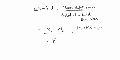 an-independent-measures-study-produces-sample-means-of-m1-20-and-m2-17-if-both-samples-have-n-18-scores-and-cohens-d-050-what-is-the-value-for-the-pooled-variance-43022