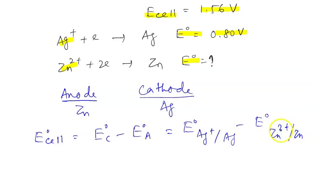 SOLVED Two reduction potential reactions and their standard reduction