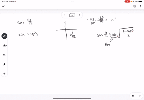 use-a-half-angle-identity-to-find-the-exact-value-of-sin-5pi12-12476