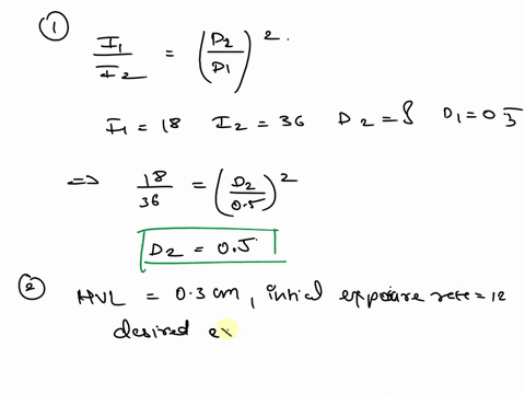 1-if-the-radiation-intensity-of-a-point-source-at-05m-measures-36mrhr-at-what-distance-will-the-intensity-be-halved-2-if-the-hvl-for-i131-in-lead-is-03-cm-what-is-the-minimum-thickness-of-le-90527