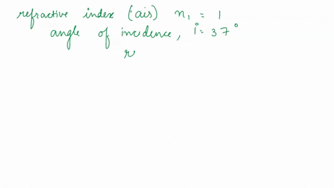 a-laser-beam-in-air-is-incident-on-a-liquid-at-an-angle-of-37circ-with-respect-to-the-normal-the-las-22068
