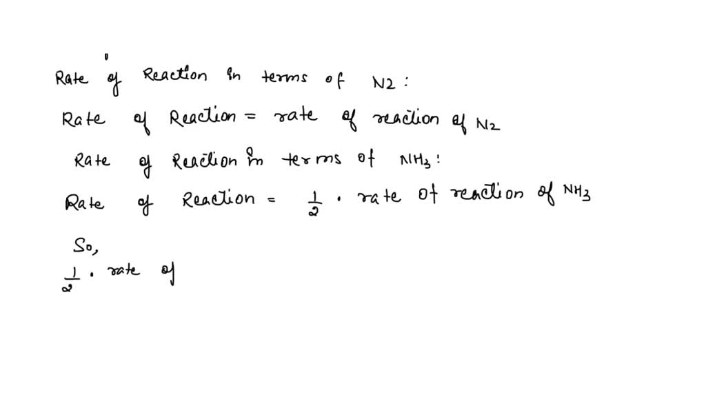 SOLVED: The Catalytic Foration Of Ammonia From Molecular Nitrogen And ...