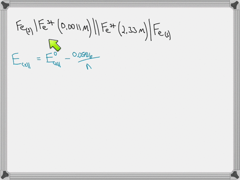 calculate-the-cell-potential-for-the-following-reaction-that-takes-place-in-an-electrochemical-cell-at-25-celsius-fes-fe-3-aq-00011-m-fe-3-aq-233-m-fes-a020v-b-0036-v-c-0066-v-d-000-v-e-0099-46706