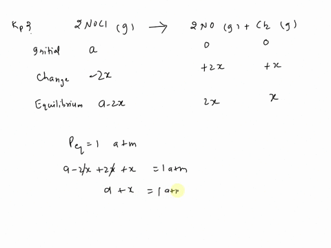 pure-nitrosyl-chloride-nocl-gas-was-heated-to-240circ-mathrmc-in-a-100-l-container-at-equilibrium-th-78512