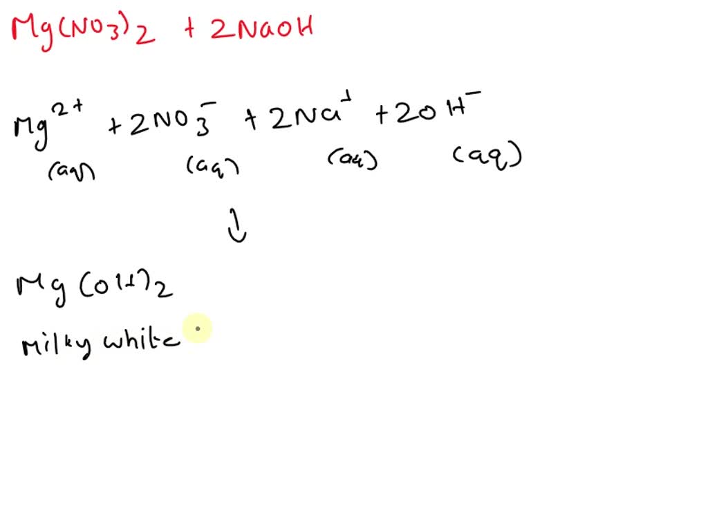 SOLVED In a small test tube, combine about drops of magnesium nitrate