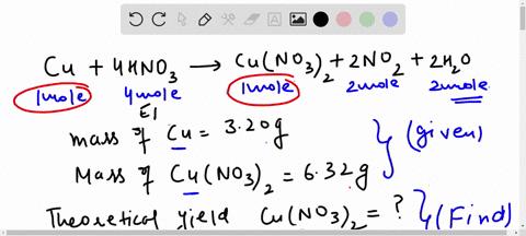 suppose-320-g-of-copper-are-reacted-with-excess-nitric-acid-according-to-the-given-equation-and-632-g-cuno32-product-are-obtained-cu-s-4hno-aq-cuno32-aq-2-no2-g-2-hzo-1-what-is-the-theoretic-47435