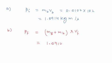 1-a-bullet-of-mass-00107-kg-is-moving-horizontally-with-a-speed-of-102-ms-when-it-hits-a-block-of-mass-215-kg-that-is-at-rest-on-a-horizontal-surface-with-a-coefficient-of-friction-of-0401-a-04307