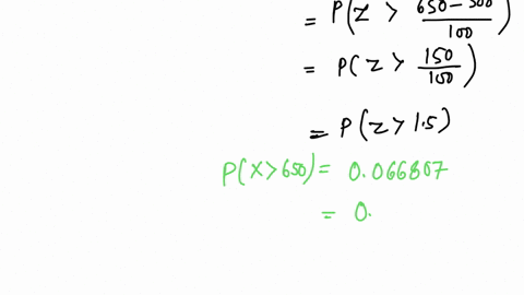 a-university-administers-a-standardized-test-for-incoming-students-the-scores-on-this-test-are-normally-distributed-with-a-mean-of-500-and-a-standard-deviation-of-100-a-what-is-the-probability-that-a