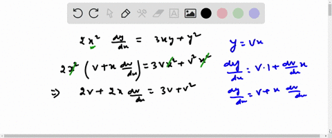 solve-the-differential-eqaution-with-a-method-of-substitution-of-homogeneous-equations-or-bernoulli-2x2-dydx-3xy-y2-subject-to-y1-2-54811