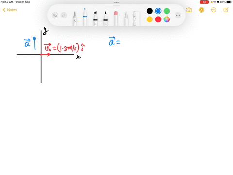 an-object-is-moving-in-the-x-direction-at-13-ms-when-it-is-subjected-to-an-acceleration-given-by-a-052j-ms2-what-is-its-velocity-vector-after-44s-of-acceleration-answer-should-be-in-componen-81888