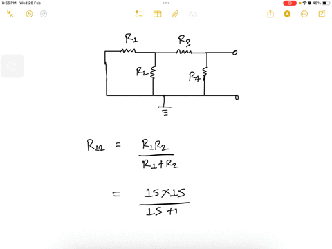 question5-in-the-circuit-below-vs15v-r115q-r215q-r315q-and-r4-150-wm-r1-determine-rth-for-the-thevenin-equivalent-circuit-with-respect-to-the-nodes-at-the-right-enter-the-answer-without-unit-89567