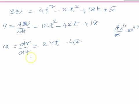 an-object-moves-along-a-straight-line-its-displacement-s-in-metres-from-a-reference-point-at-time-t-in-seconds-is-given-by-s-t-3-7t-2-8t-t-0-a-find-expressions-for-the-velocity-v-and-the-acc-95156
