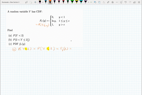 a-random-variable-y-has-cdf-0-y-1-fyy-in-y-1-y-e-1-y-e-find-a-py-2-b-p2-y-23-c-pdf-fr-y-48442