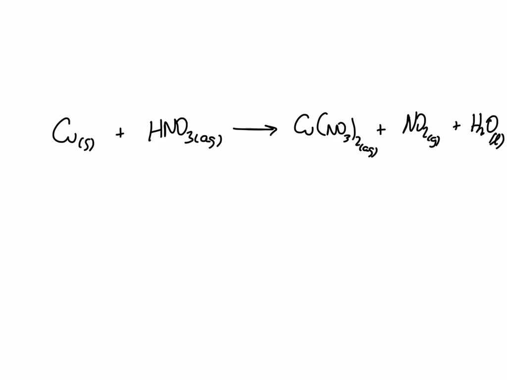 SOLVED: Nitric acid, HNO3, is produced along with water by the reaction ...