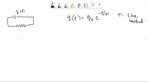 a-capacitor-with-initial-charge-q0-is-discharged-through-a-resistor-what-multiple-of-the-time-constant-gives-the-time-the-capacitor-takes-to-lose-a-the-first-16-th-of-its-charge-and-b56-th-o-82417