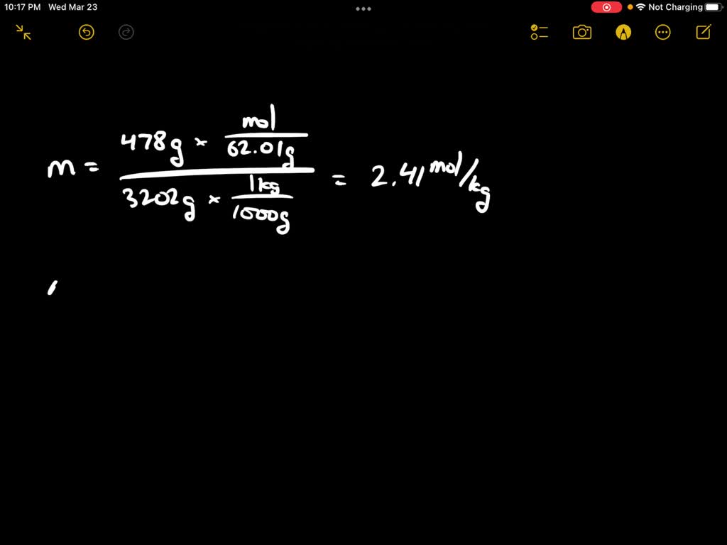 SOLVED To make antifreeze, 685 g of ethylene glycol (HOCH2CH2OH) was