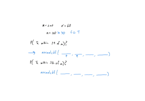 a-population-has-a-mean-of-200-and-a-standard-deviation-of-60-suppose-a-simple-random-sample-of-size-100-is-selected-and-is-used-to-estimateuse-z-table-awhat-is-the-probability-that-the-samp-68404