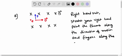 sketch-each-situation-and-indicate-the-direction-of-the-magnetic-force-a-proton-moving-to-right-in-a-magnetic-field-pointing-into-the-page-b-proton-moving-to-the-right-in-a-magnetic-field-ou-74533
