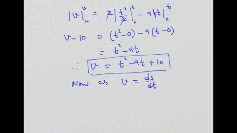2-the-acceleration-of-a-particle-along-a-straight-line-is-defined-by-a2t-9-ms2-where-t-is-inseconds-at-t0-s1m-and-v10ms-when-t9s-determine-a-the-particles-position-b-thetotal-distance-travelled-and-2