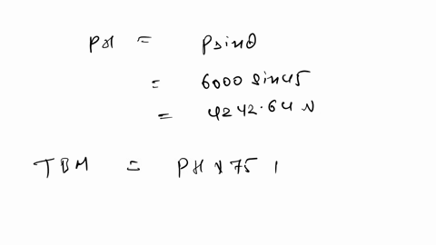 1-a-mild-steel-bracket-as-shown-in-figure-below-is-subjected-to-a-pull-of-6000-n-acting-at-45-to-its-horizontal-axisthe-bracket-has-a-rectangular-section-whose-depth-is-twice-the-thickness-t-44477