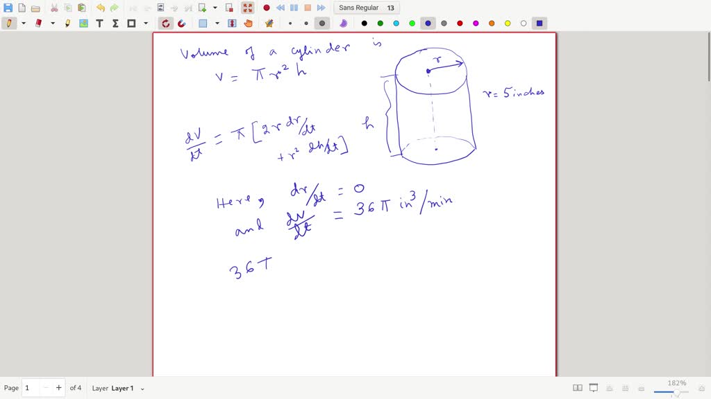 solved-the-volume-of-a-cylinder-with-a-radius-of-5-inches-is