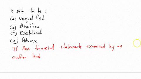 if-the-financial-statements-examined-by-an-auditor-lead-the-auditor-to-issue-an-opinion-that-contains-an-exception-that-is-not-of-sufficient-magnitude-to-invalidate-the-statement-as-a-whole-82803
