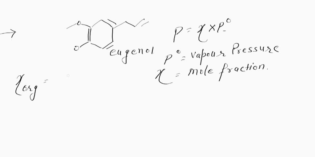 SOLVED: Report The Normal Boiling Point Of Eugenol (literature ...