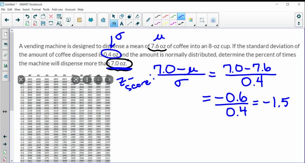 SOLVED A vending machine is designed to dispense a mean of 7.6 oz of
