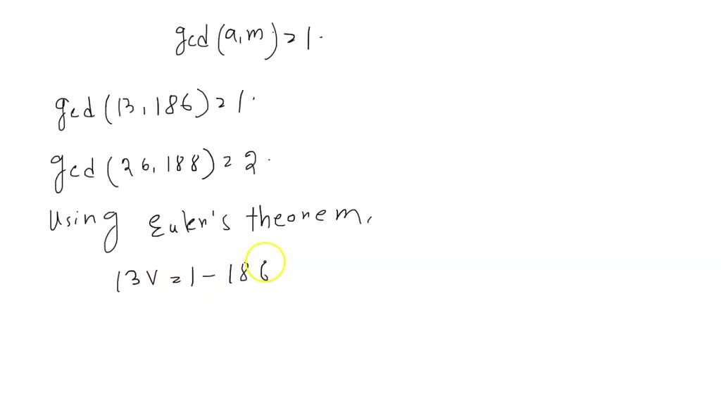 SOLVED Using Fermat's Last Theorem, find the multiplicative inverse of
