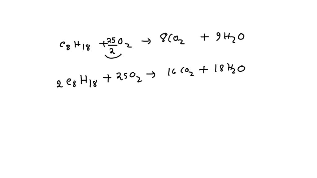 A major component of gasoline is octane (C8H18). When octane is burned ...