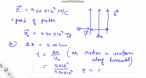 a-proton-moves-at-450-times-105-mathrmm-mathrms-in-the-horizontal-direction-it-enters-a-uniform-ve-3-58894