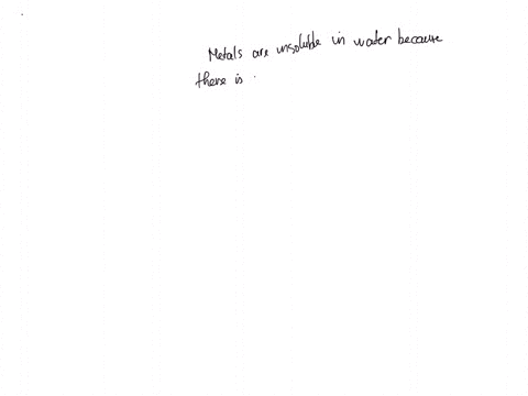 why-are-metals-insoluble-in-water