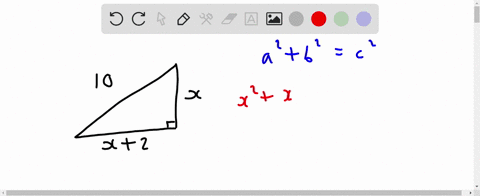 the-hypotenuse-of-a-right-triangle-is-10ft-long-the-longer-leg-is-2ft-longer-than-the-shorter-leg-find-the-side-lengths-of-the-triangle-length-of-the-shorter-leg-ft-length-of-the-longer-leg-15964